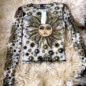 Urban Outfitters Mesh Sun Top